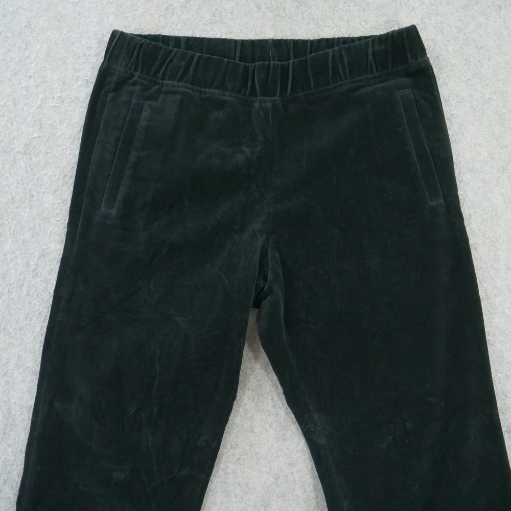 APC Pants Adult Extra Large Black Velvet Elastic Waist James Noir Flat Front New